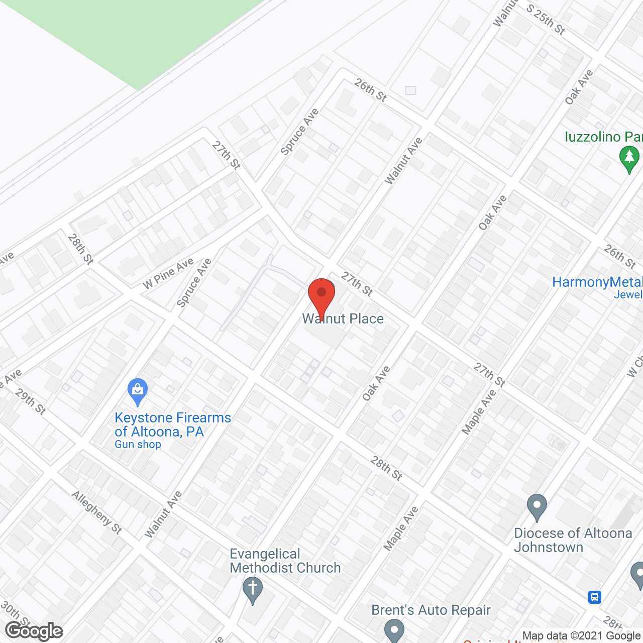 Walnut Place in google map