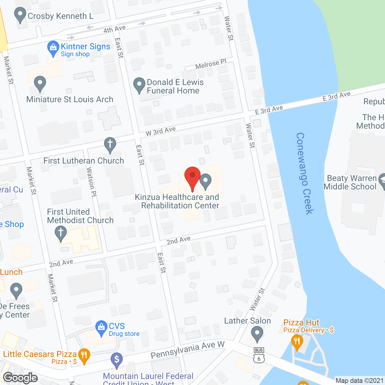 Golden LivingCenter - Kinzua in google map