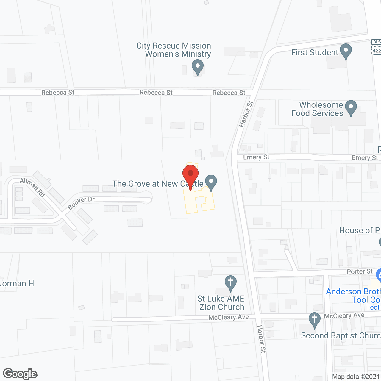 Alzheimer's Care Silver Oaks of New Castle in google map