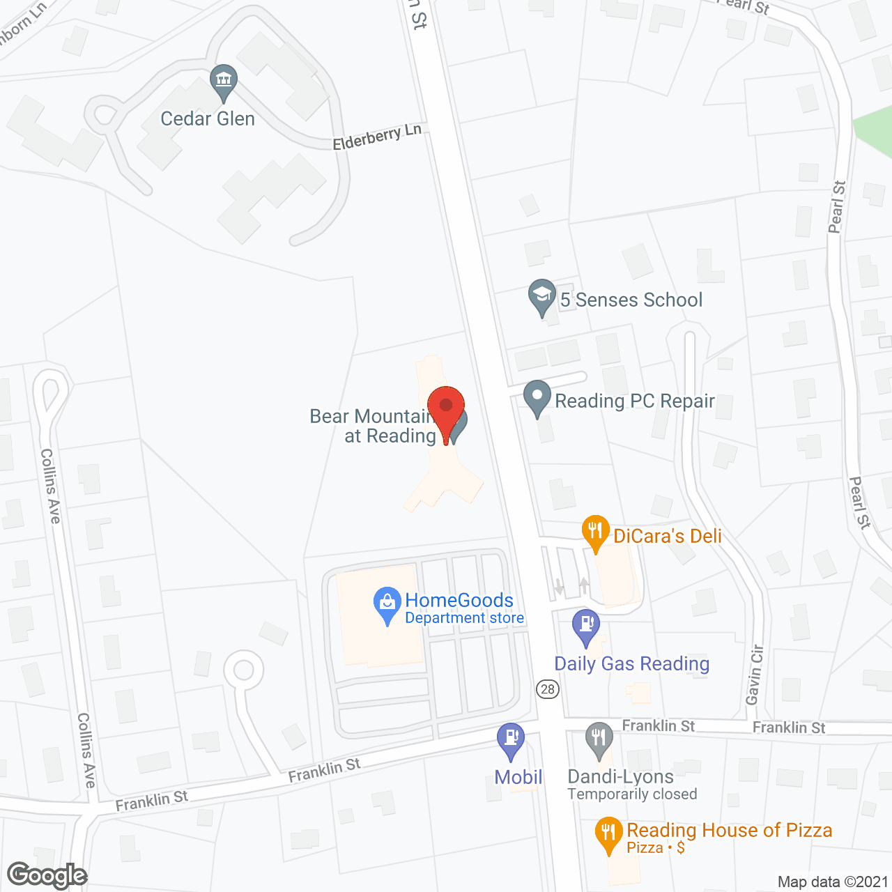 Wingate At Reading in google map