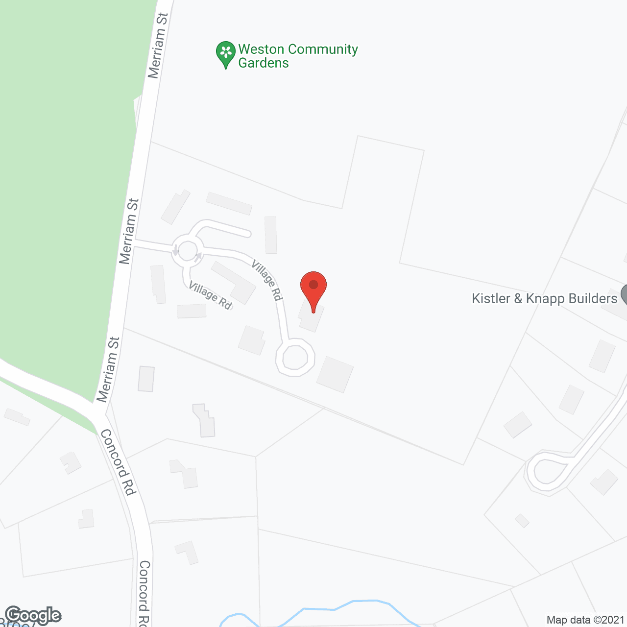 Merriam Village in google map