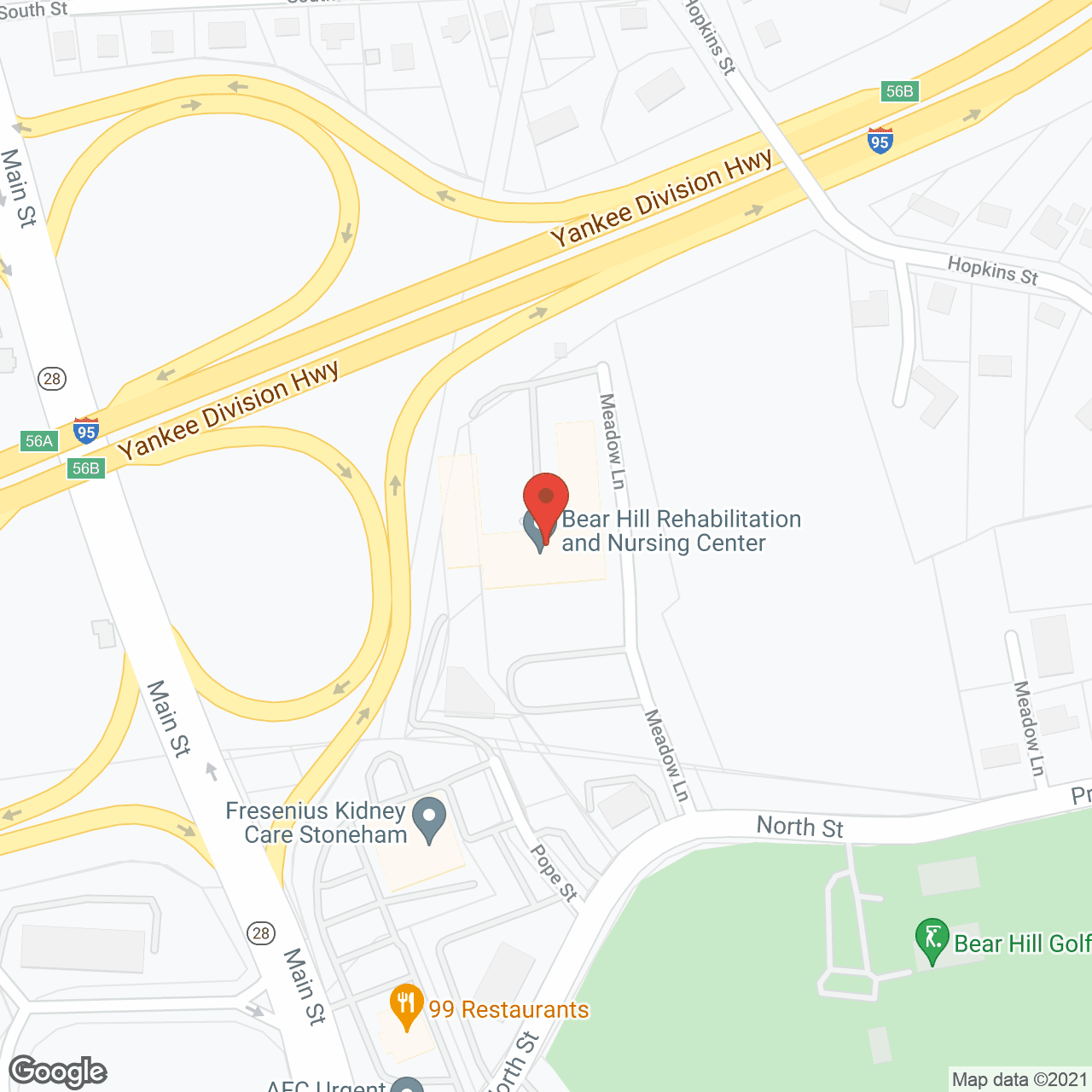 Bear Hill Rehabilitation and Nursing Center a in google map