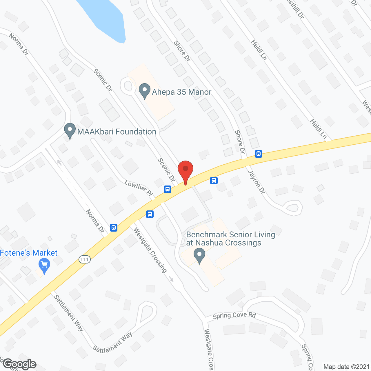 Benchmark Senior Living at Nashua Crossings in google map