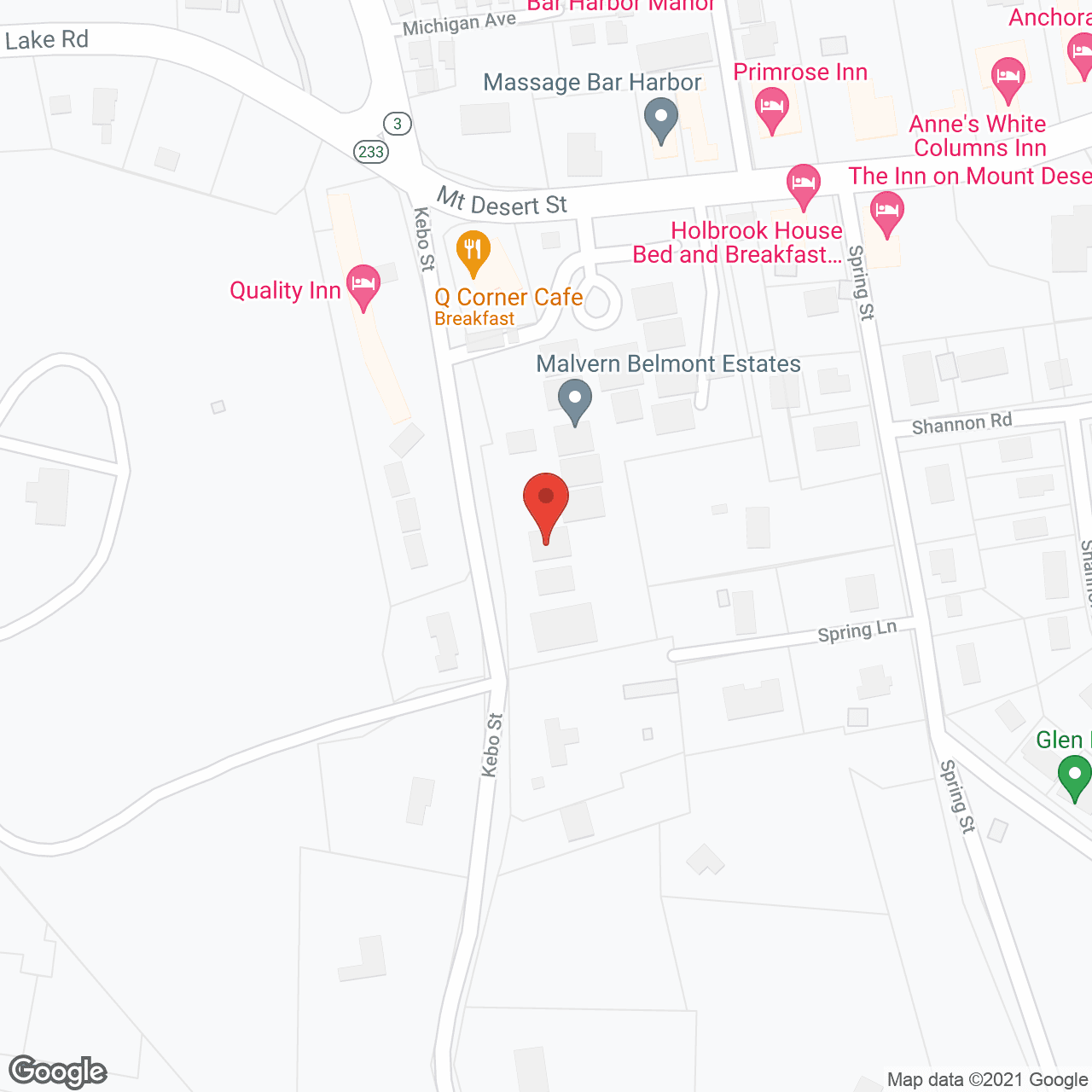 Malvern Belmont in google map