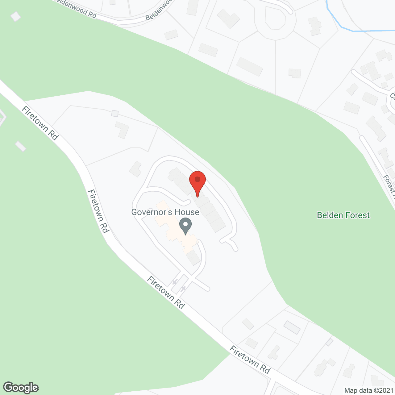 Belden Forest Court in google map