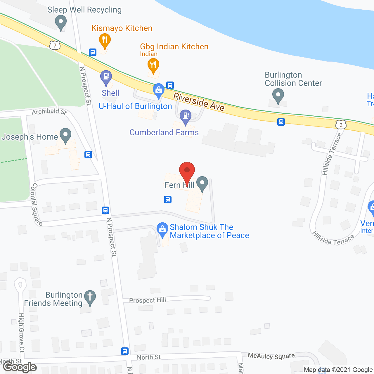 Fern Hill in google map
