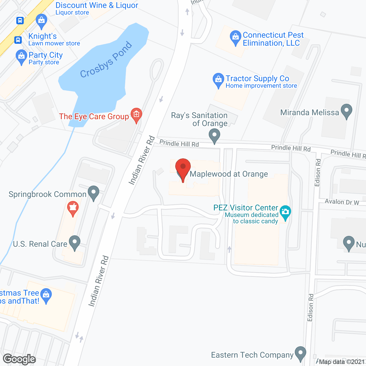 Maplewood at Orange in google map