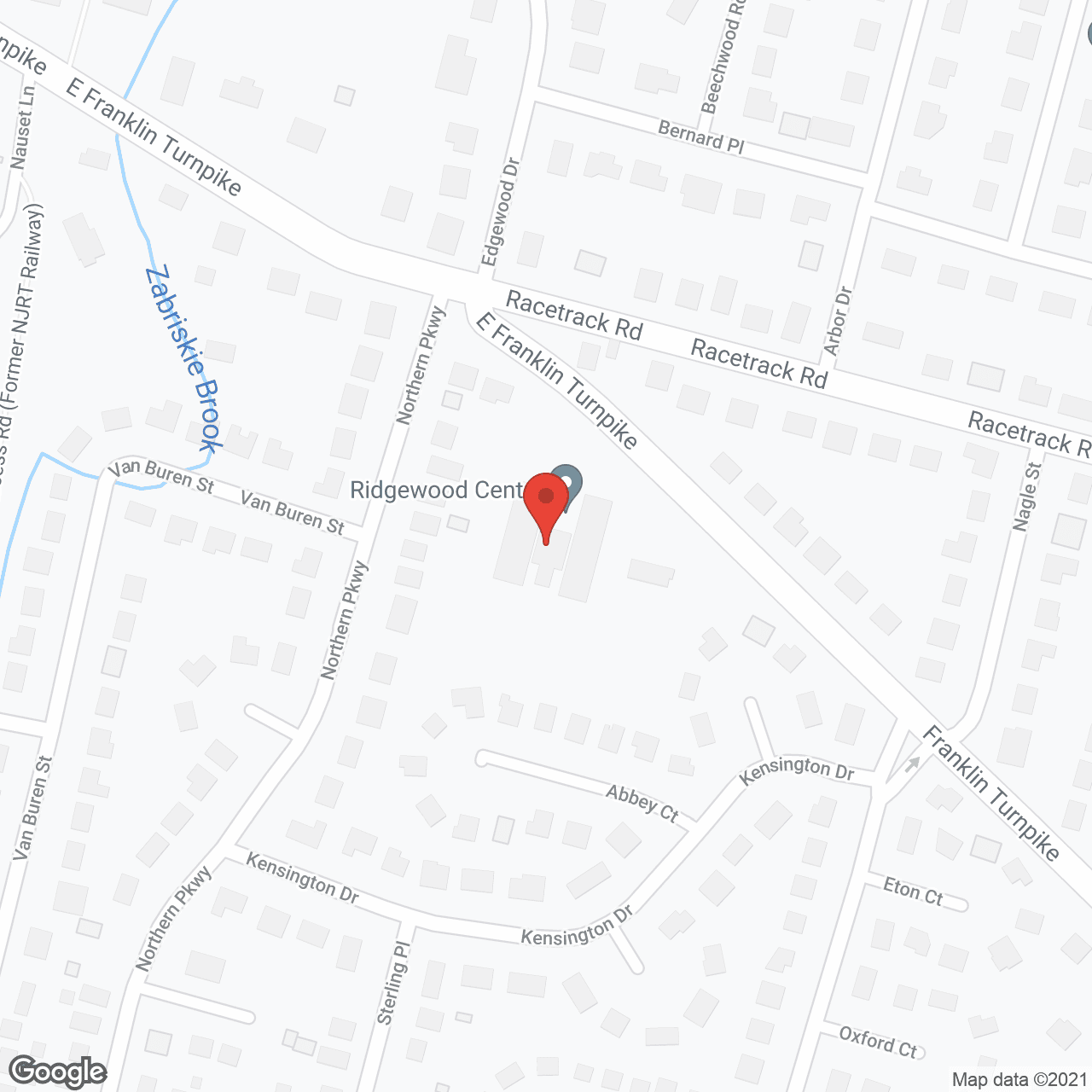 Ridgewood Center in google map
