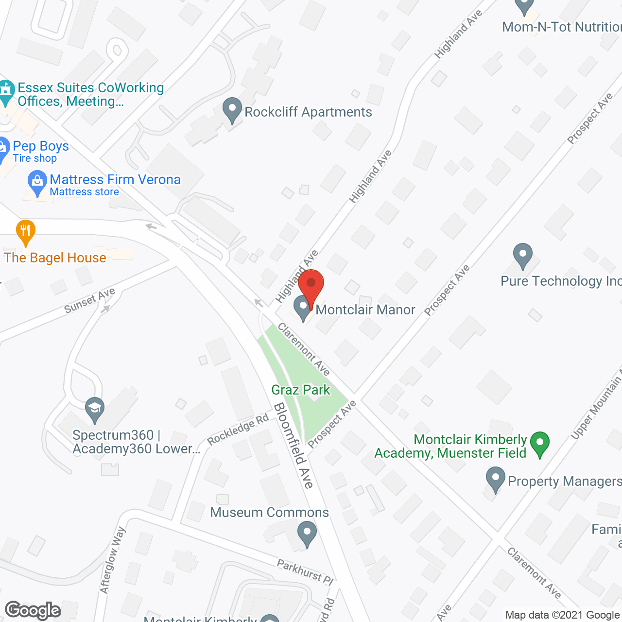 Montclair Manor in google map