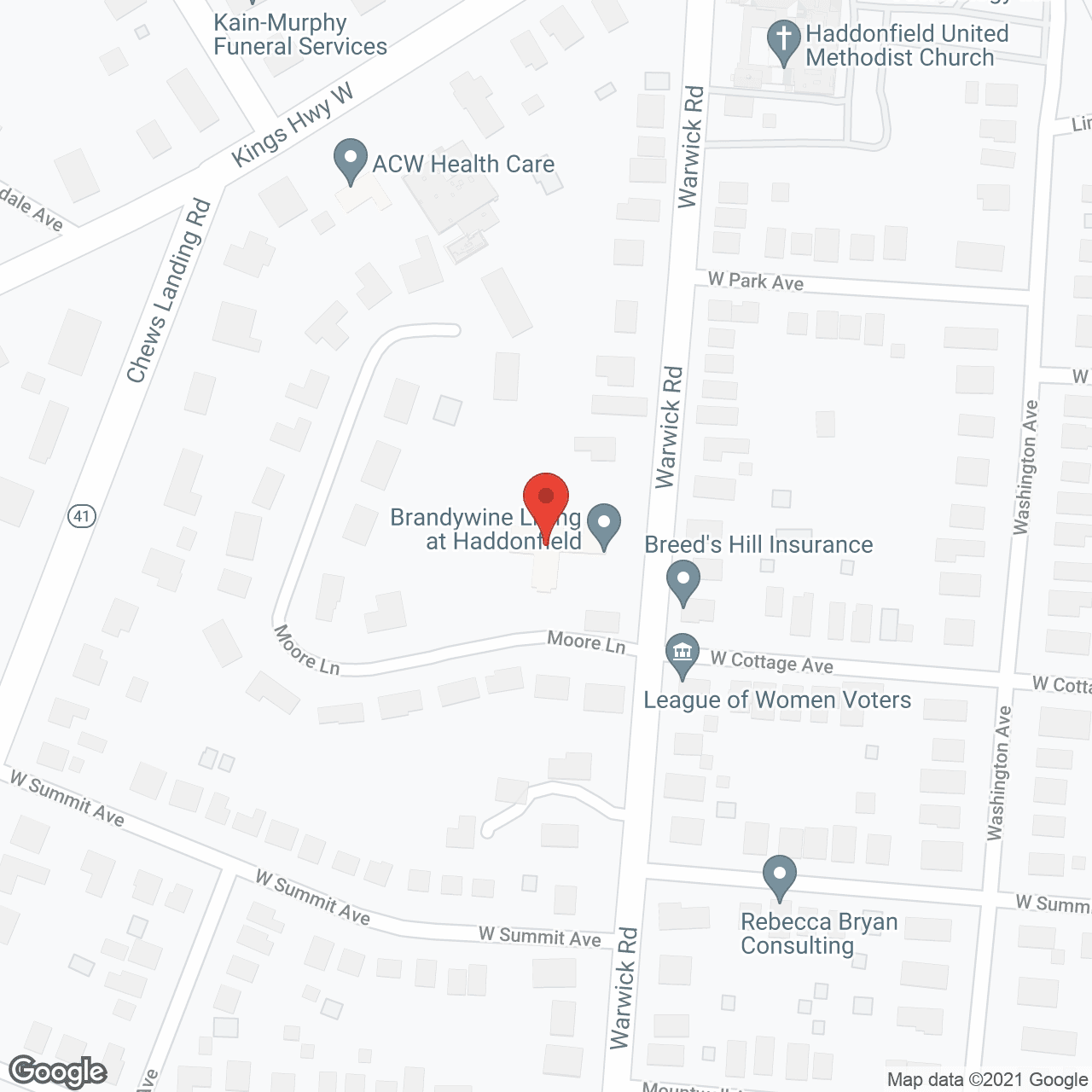 Brandywine Haddonfield by Monarch in google map