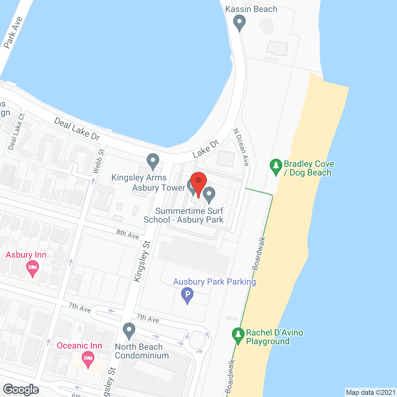 Asbury Tower in google map