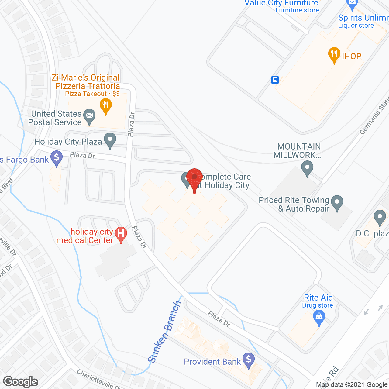 Holiday Care Ctr in google map