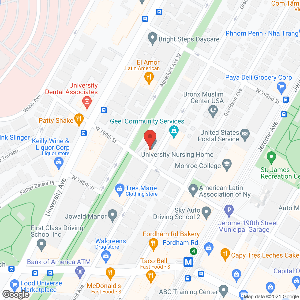 University Nursing Home in google map