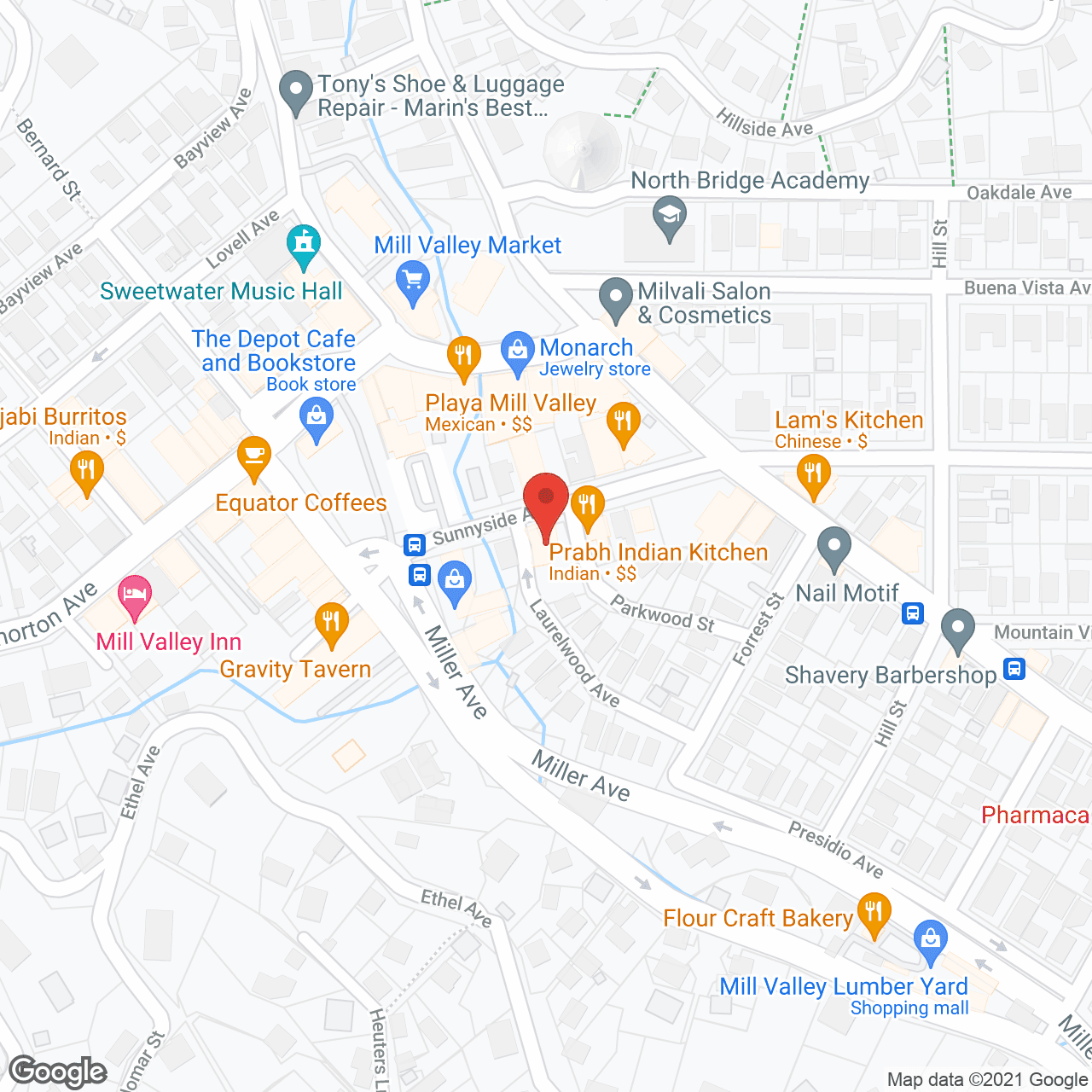 Marin Nurses Network in google map