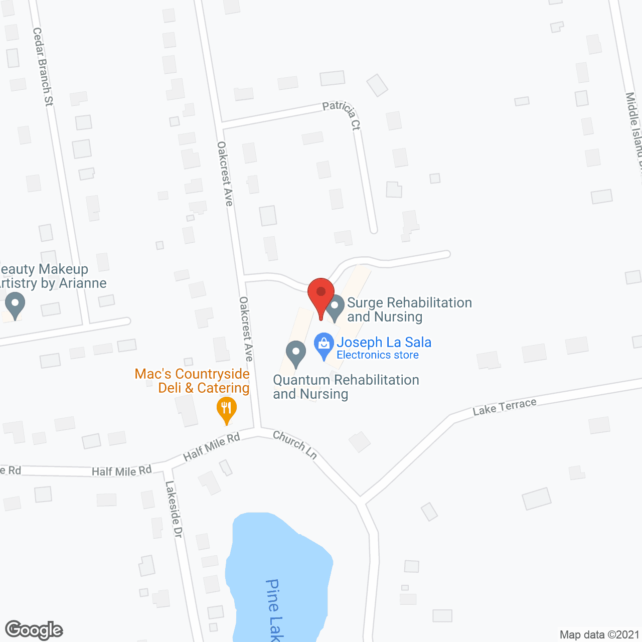 Oak Hollow Nursing Ctr in google map