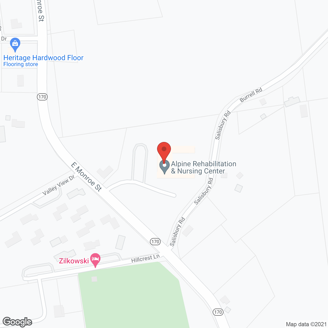 Van Allen Nursing Home in google map