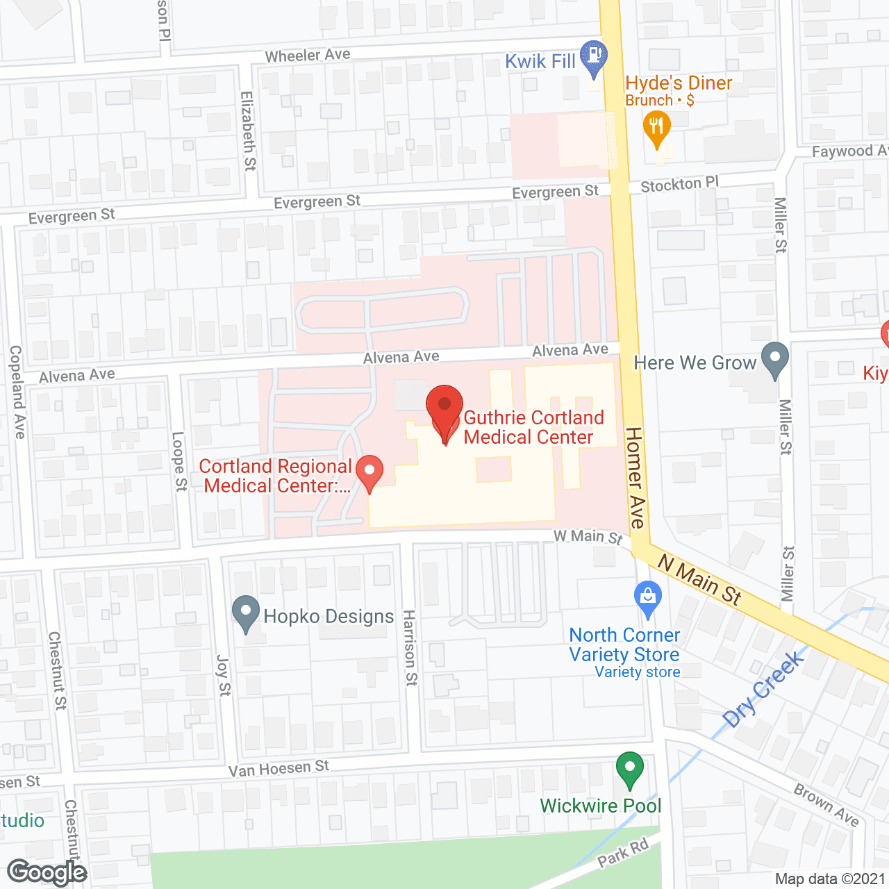 Cortland Memorial Residential in google map
