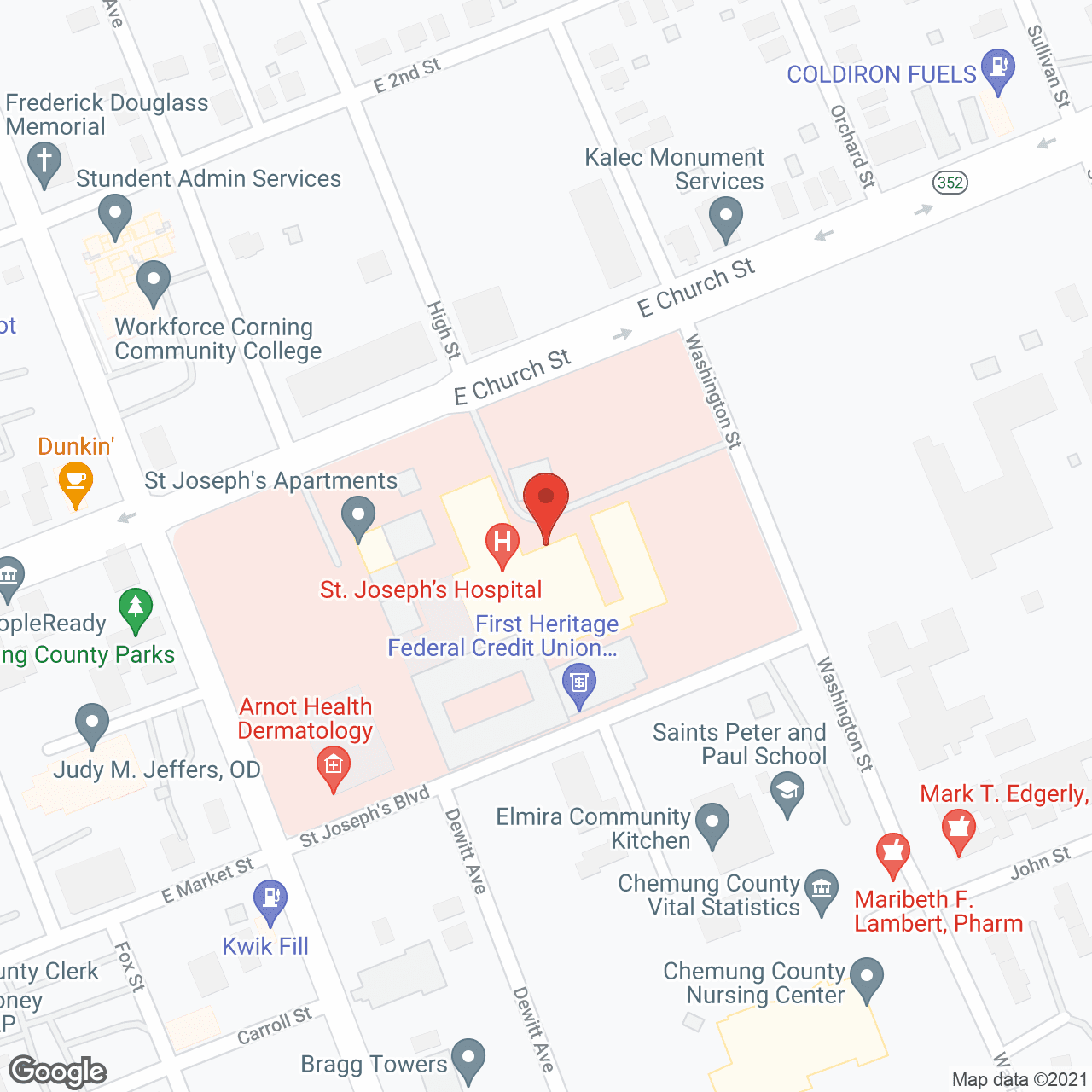 St Josephs Hospital/Snf in google map