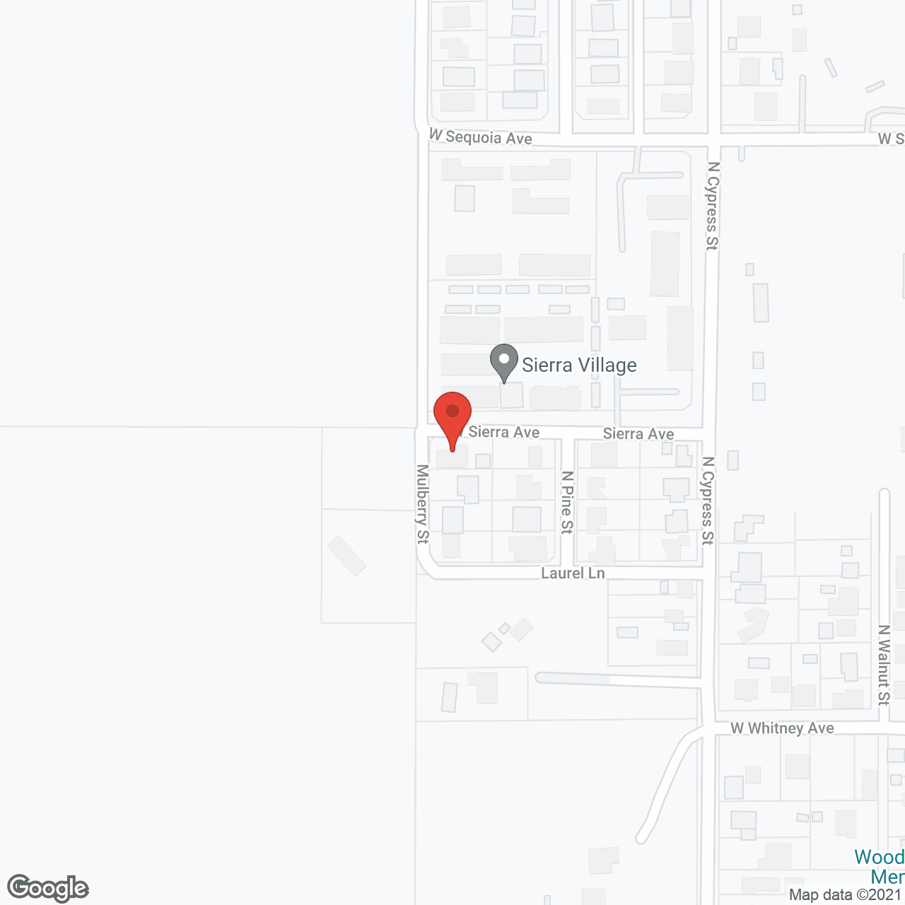 Woodlake Senior Care in google map