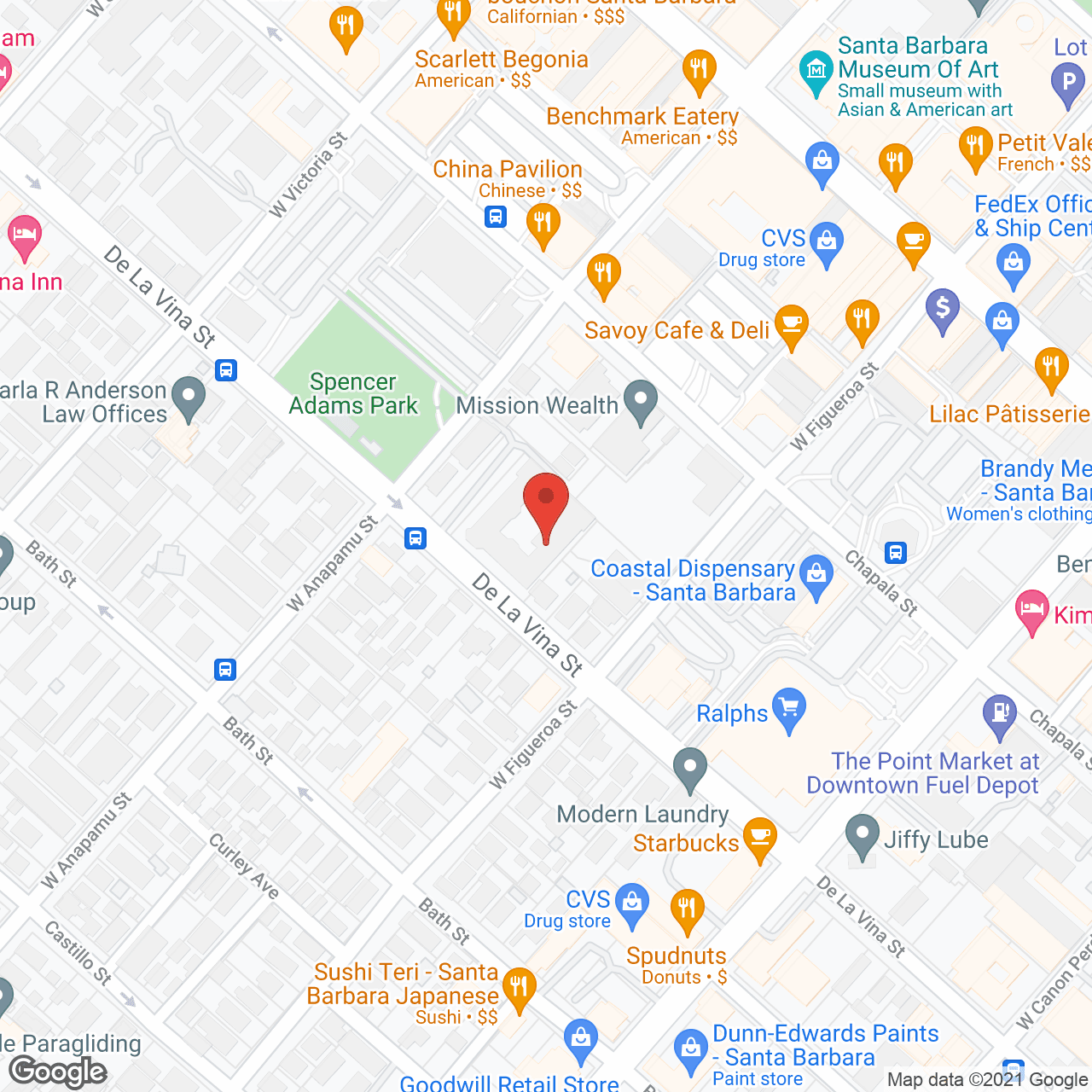 Garden Court On De La Vina (HUD) in google map