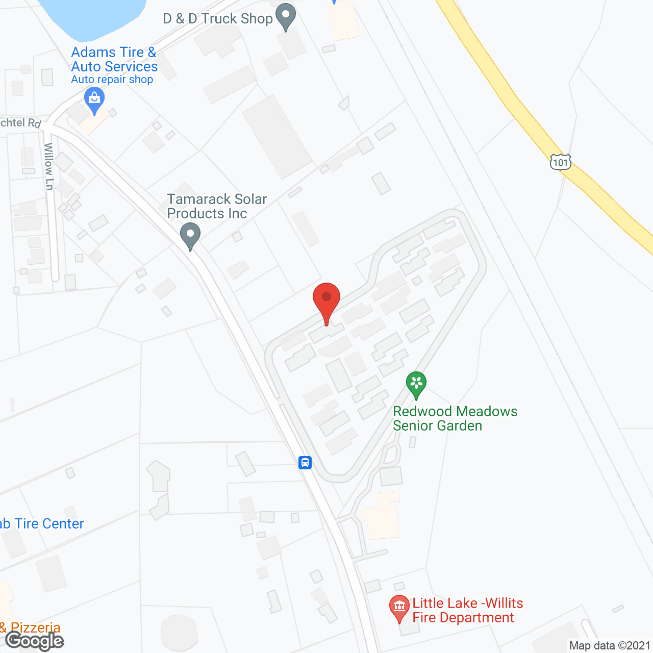 Redwood Meadows Senior Housing in google map