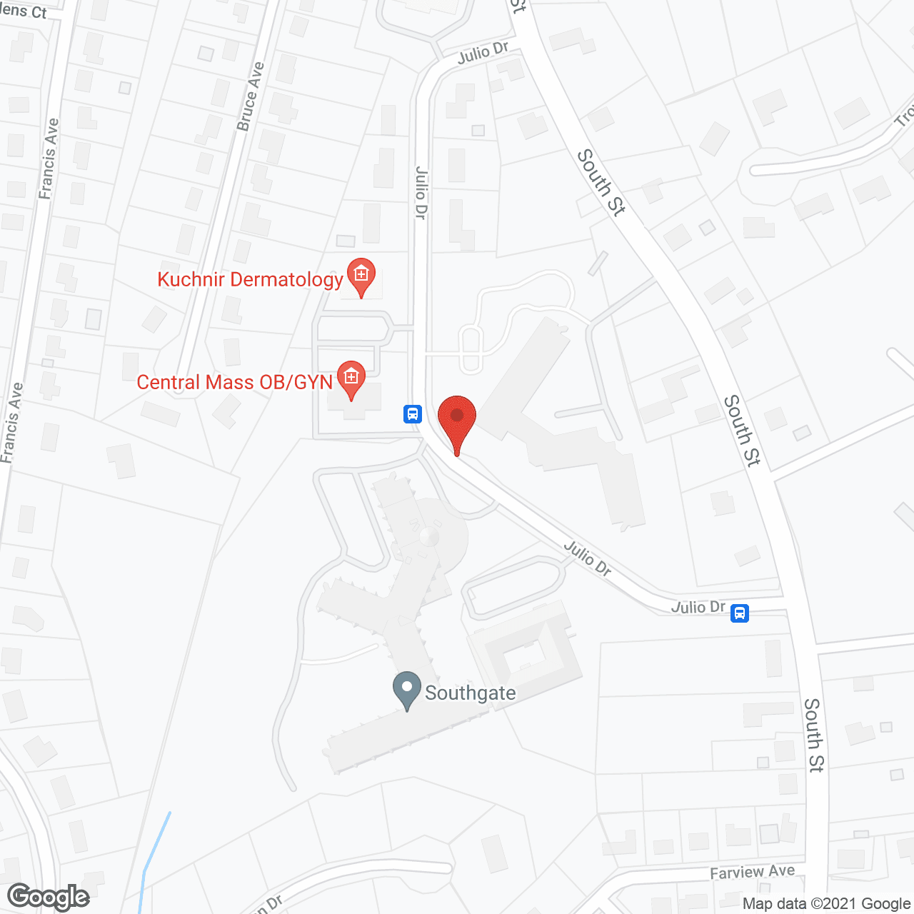 Southgate at Shrewsbury in google map
