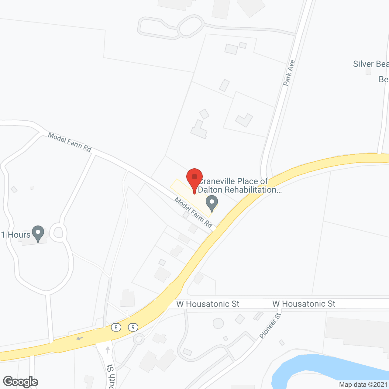 Craneville Place of Dalton in google map