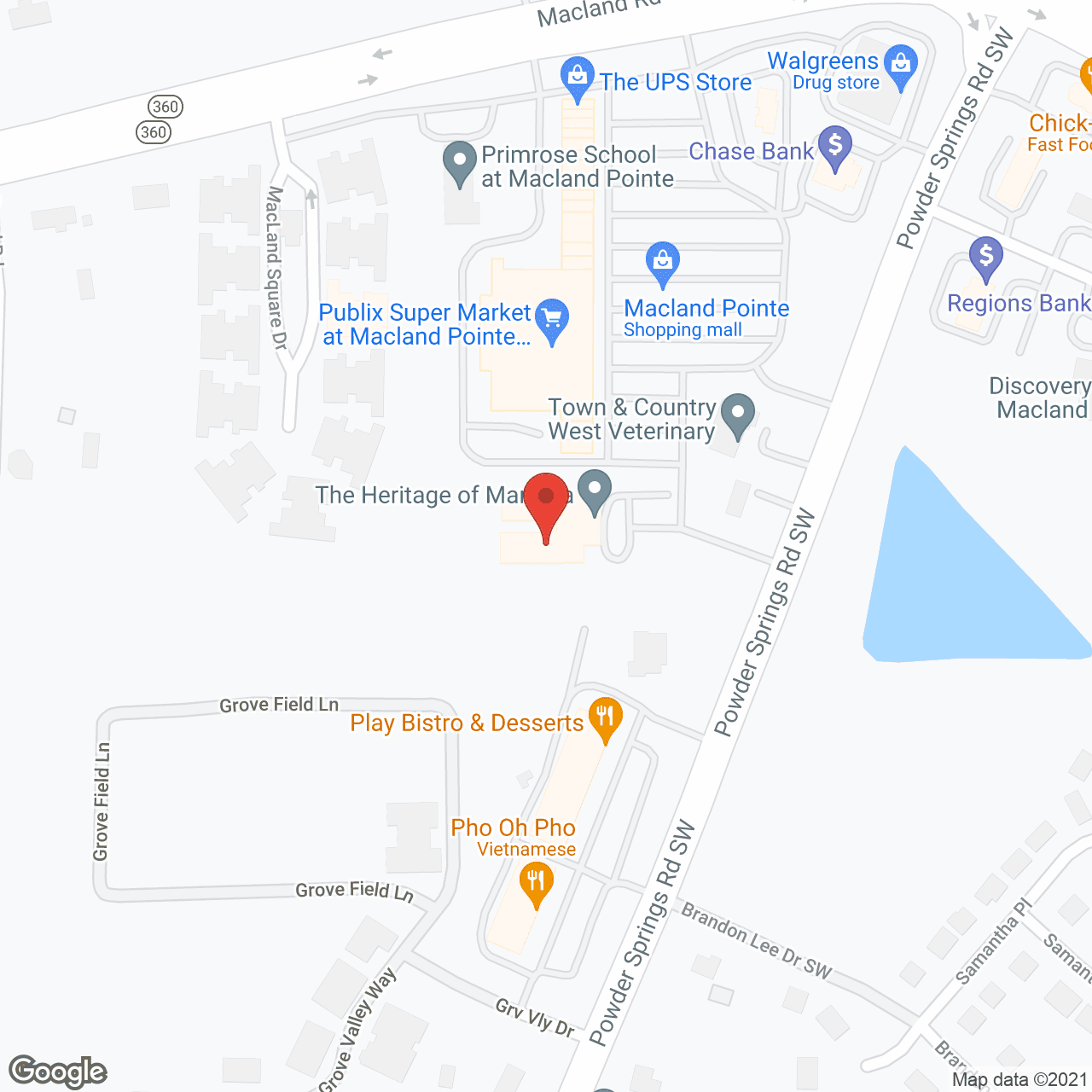 Serenity Empire at Marietta in google map