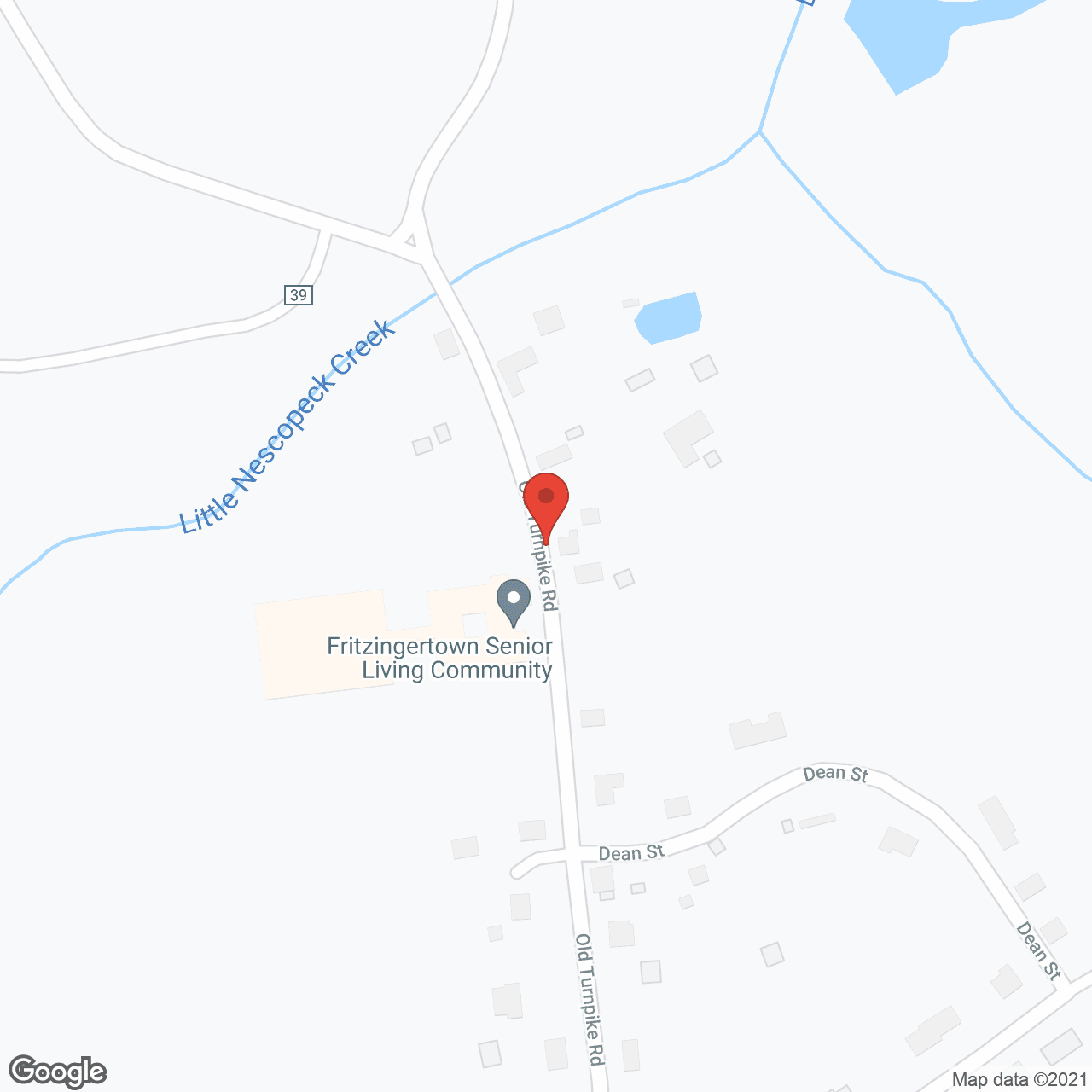 Fritzingertown Senior Living Center in google map
