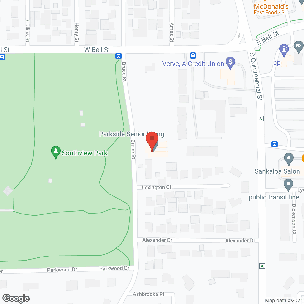 Parkside Senior Living in google map