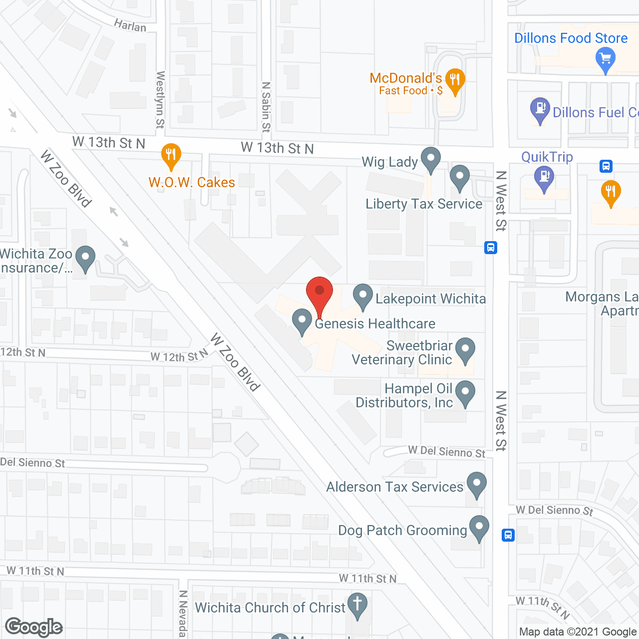 LakePoint Wichita in google map