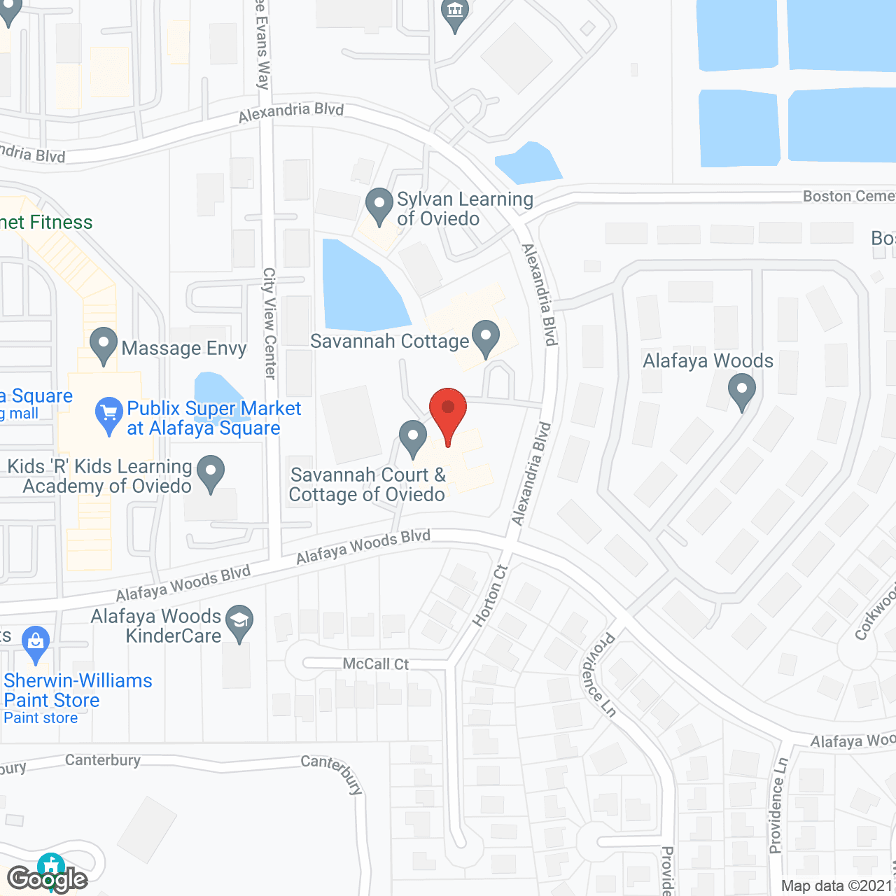 Savannah Court and Cottage of Oviedo in google map