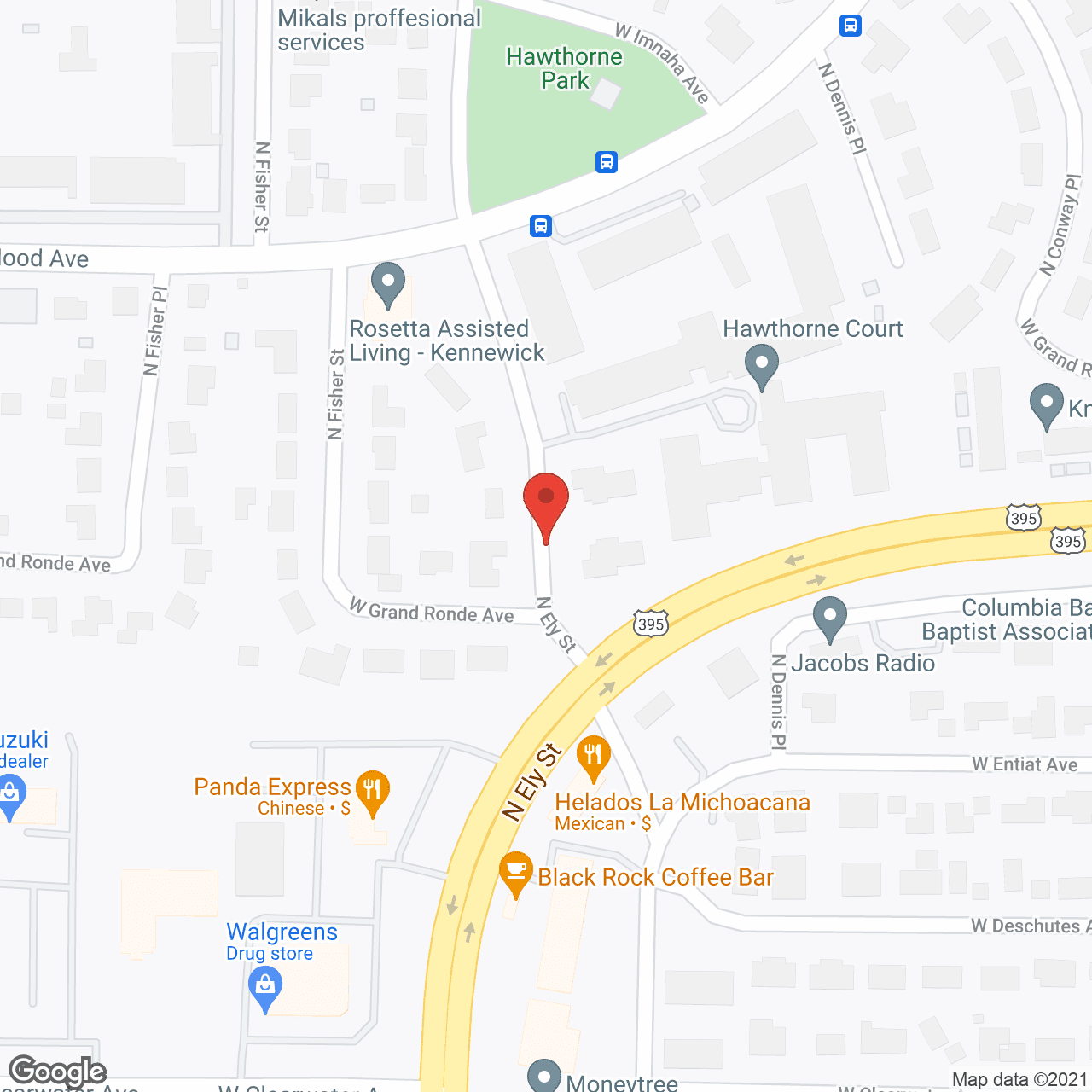 Hawthorne Court in google map