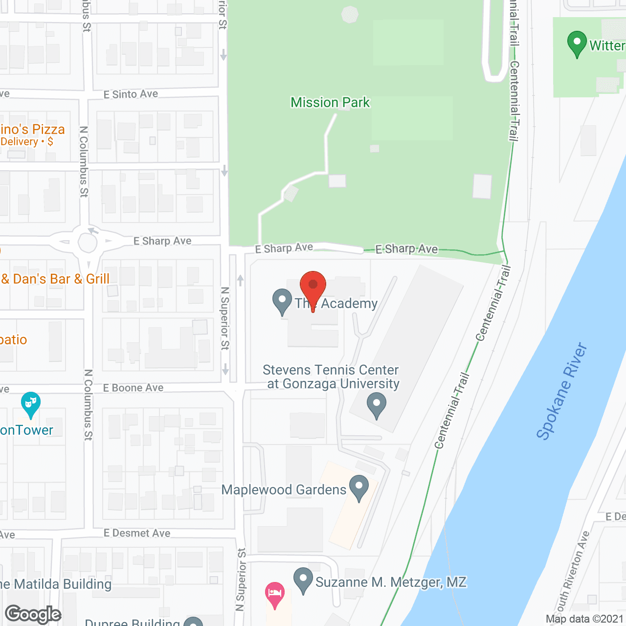 The Academy in google map