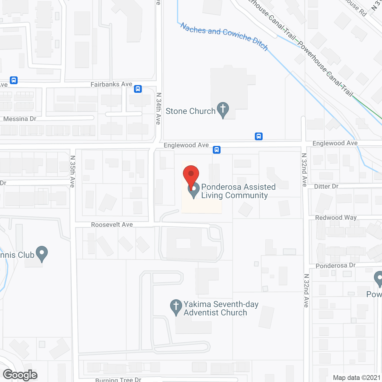 The Ponderosa Assisted Living Community in google map