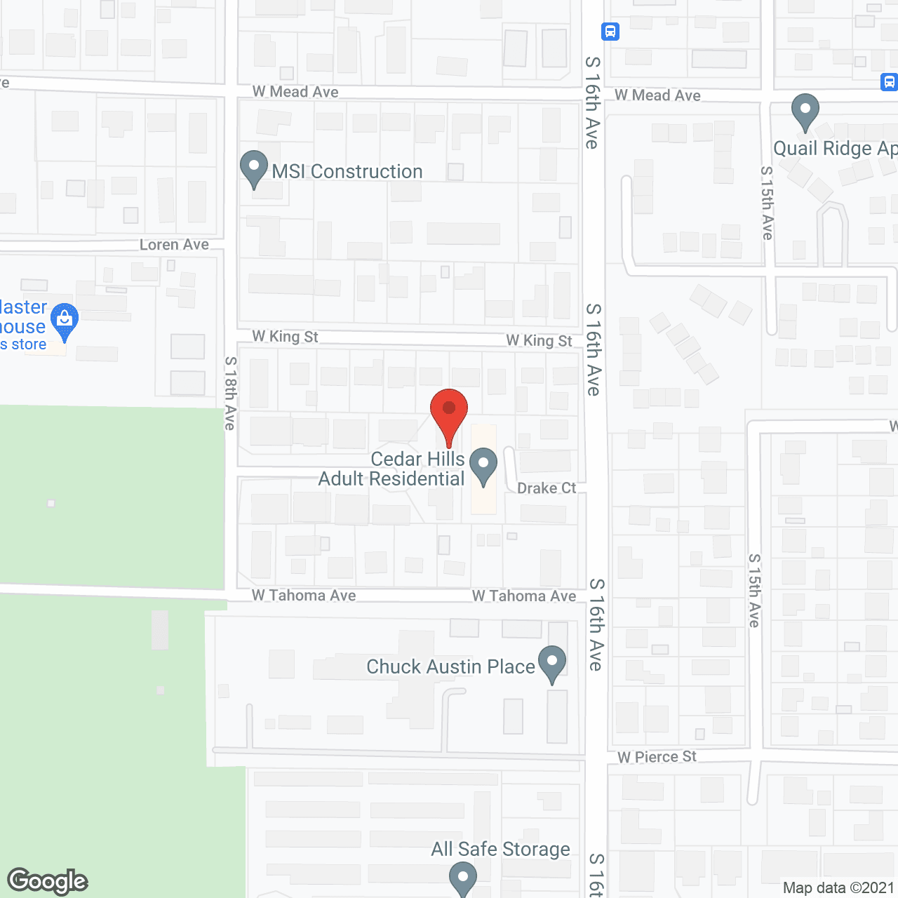 Cedar Hills Residential Care in google map