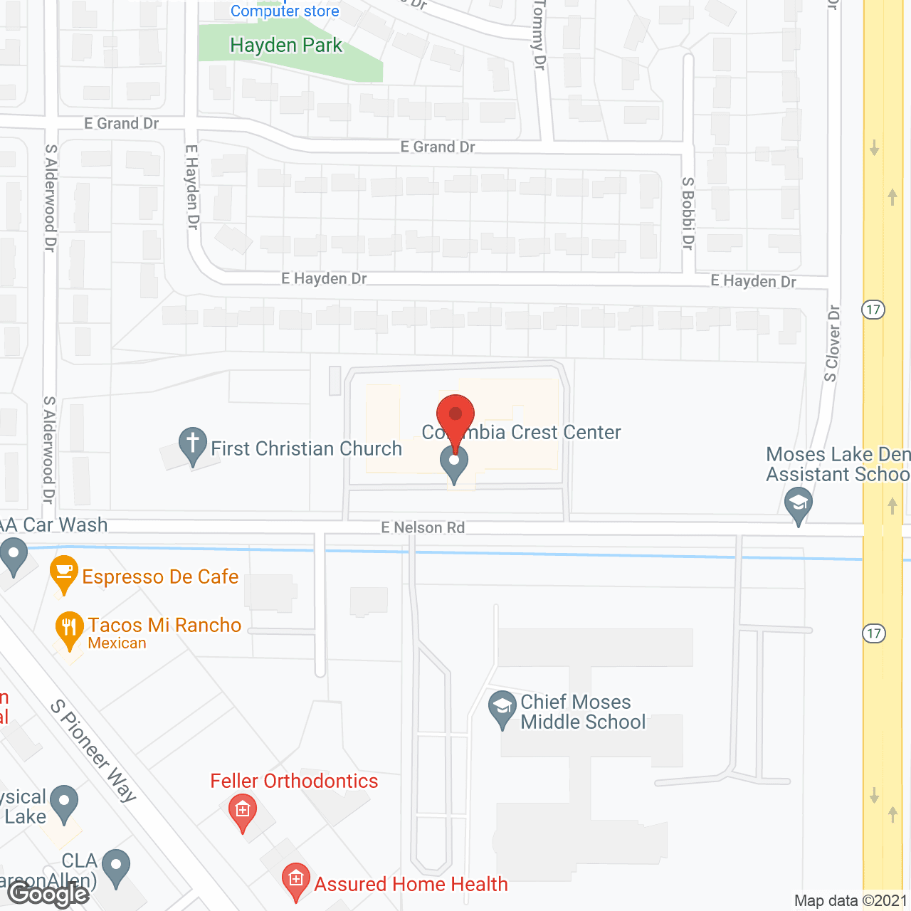 Columbia Crest Care and Rehabilitation for in google map