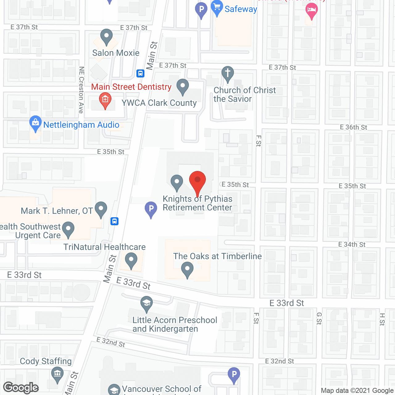 Knights of Pythias in google map