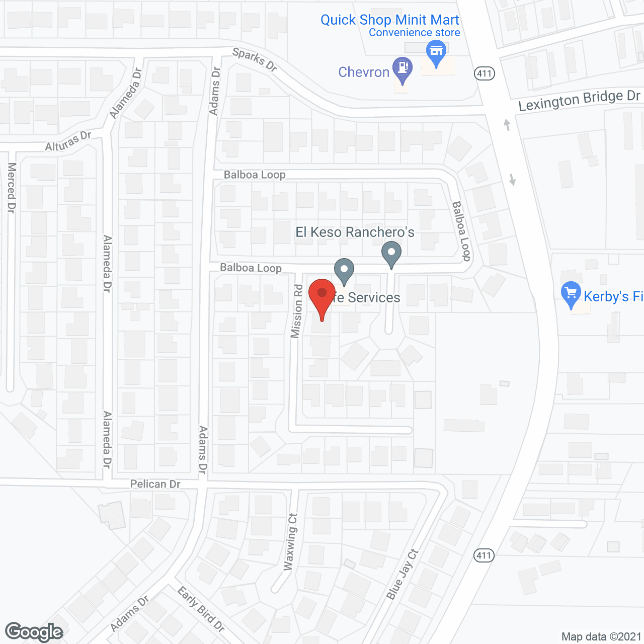 Westside Homestead in google map