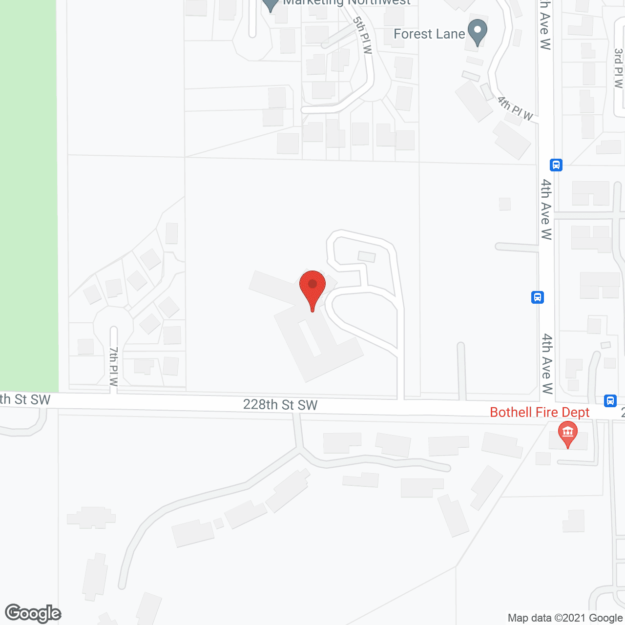 Bothell Health Care (formally Life Care Ctr) in google map