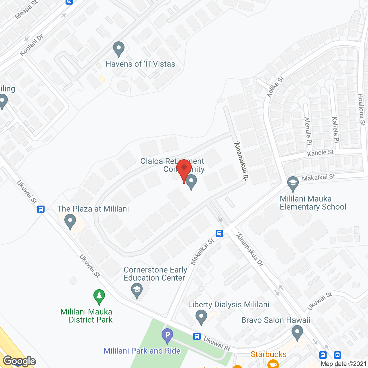 Olaloa Retirement Community in google map