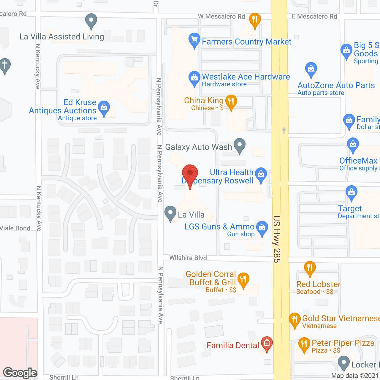 La Villa in google map