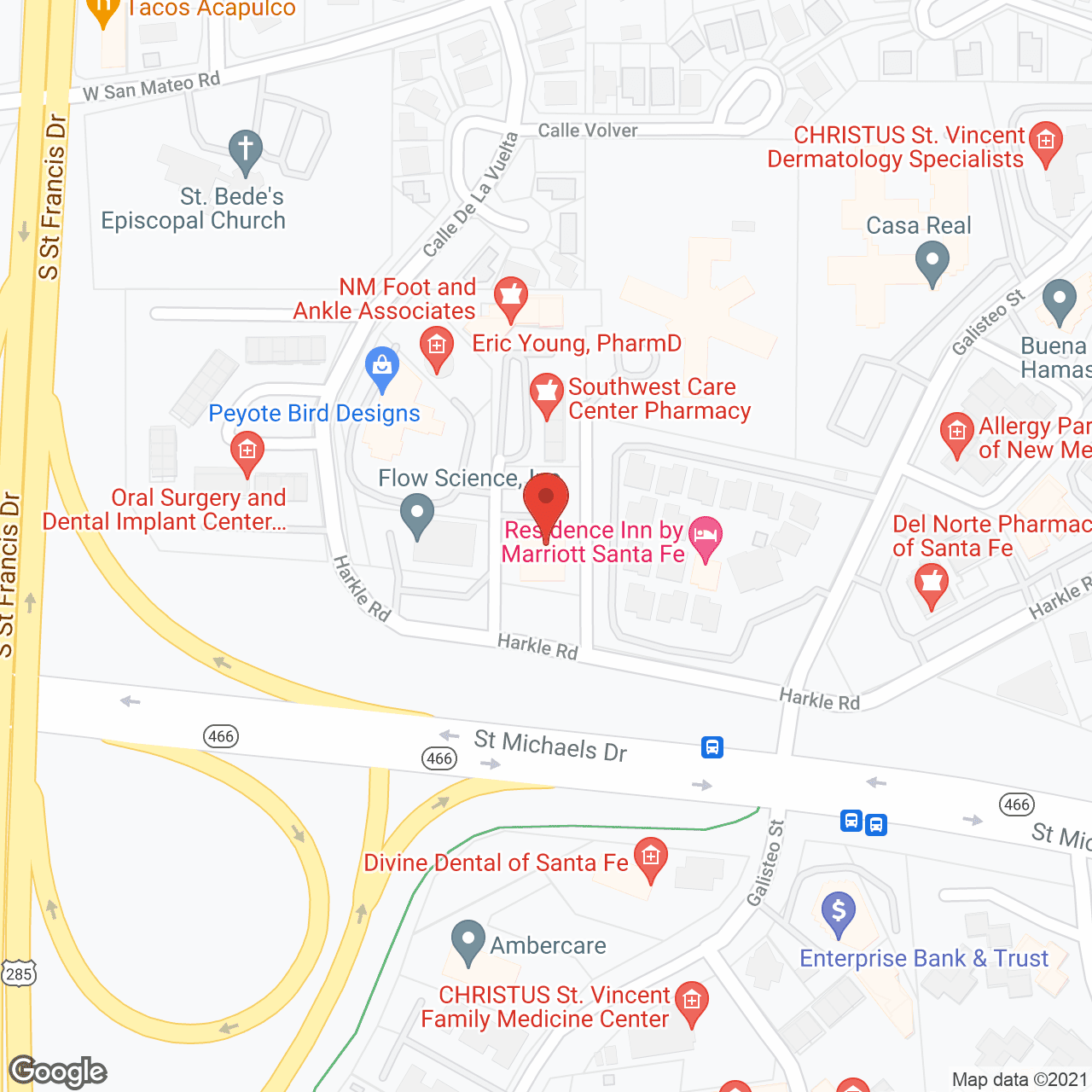 Santa Fe Care Ctr in google map