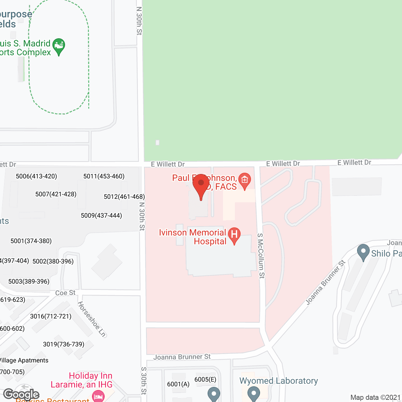 Ivinson Memorial Hospital Extended Care in google map