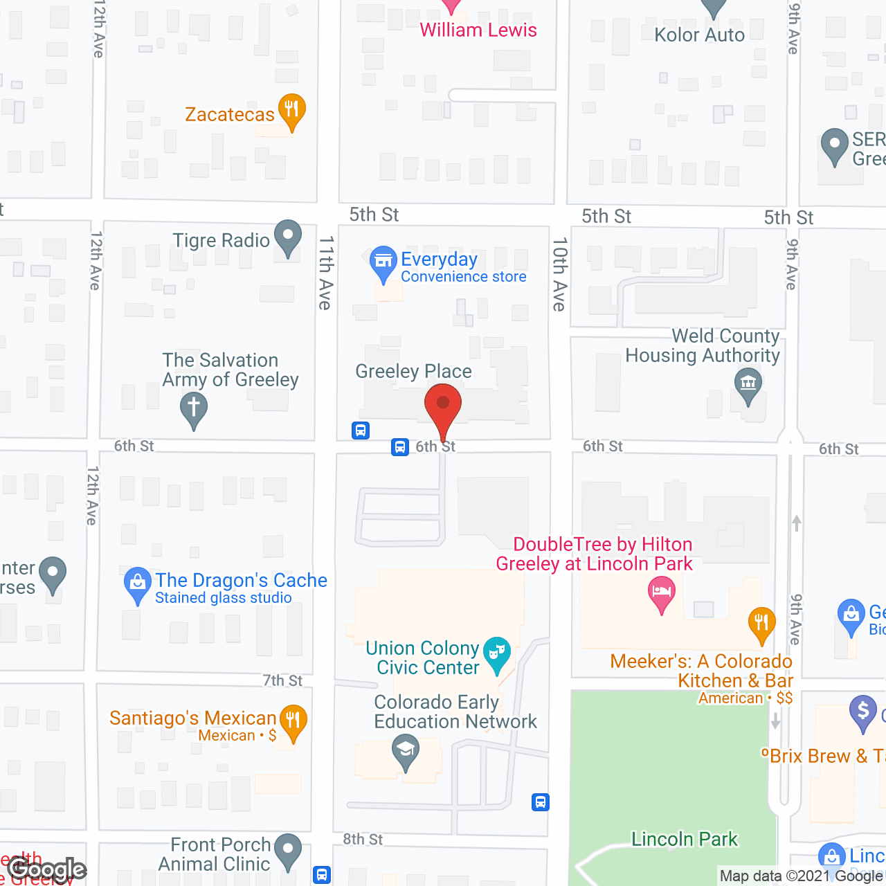 Greeley Place in google map