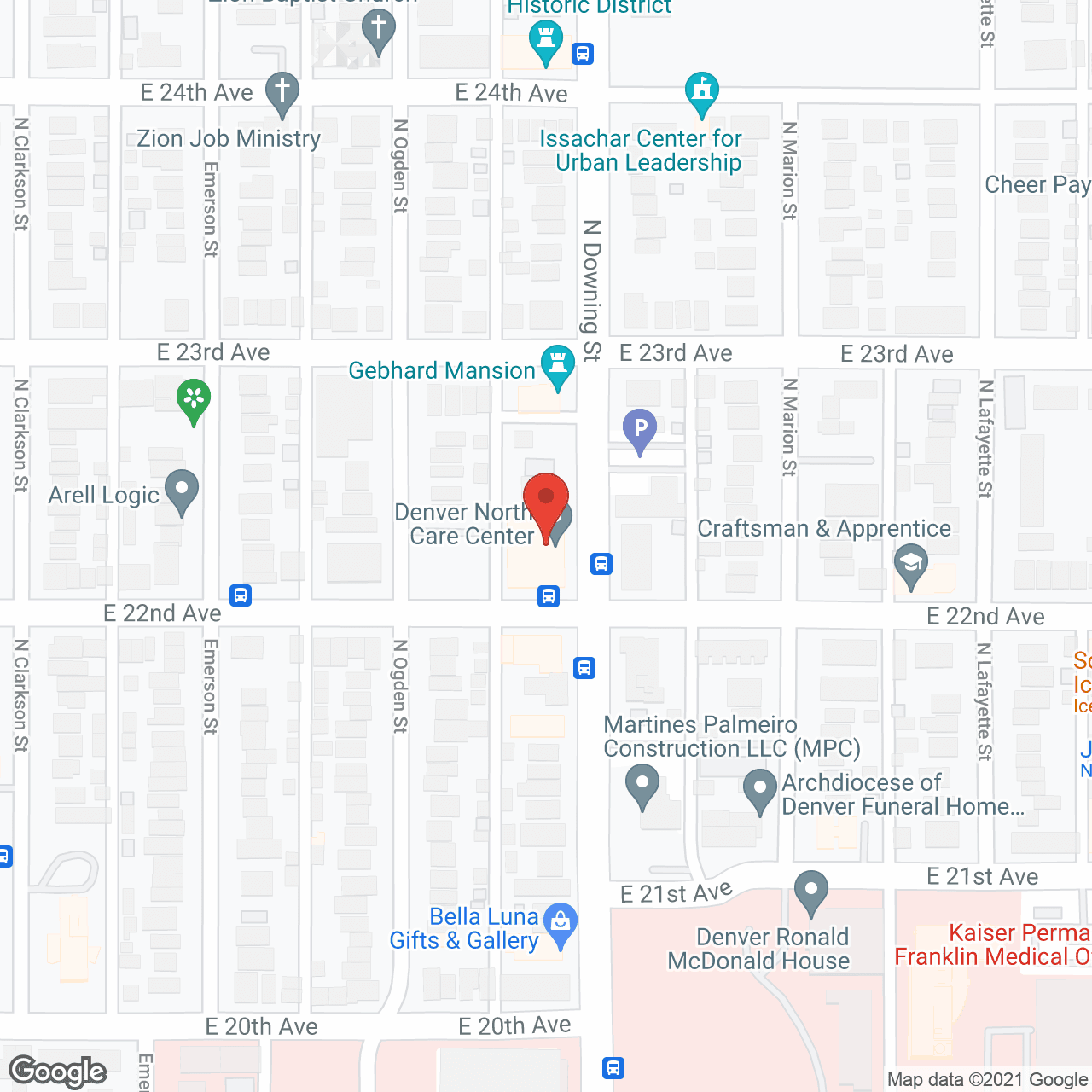 Denver North Care Center in google map