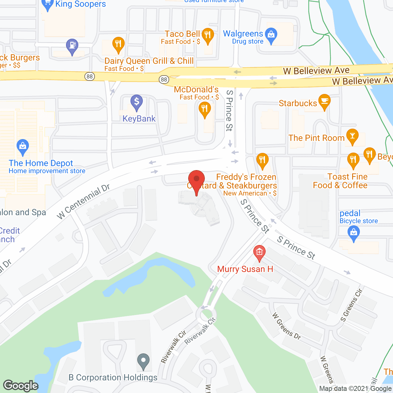 RiverPointe Senior Community in google map