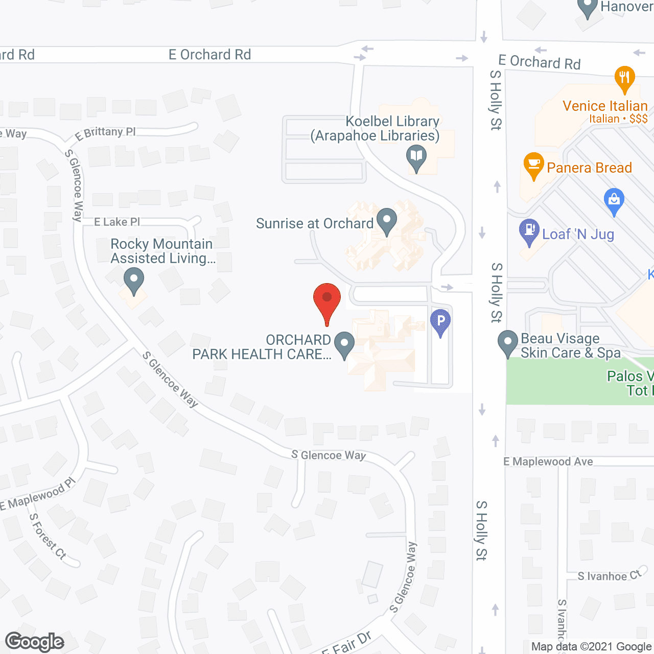 Mariner Health-Greenwood Village in google map