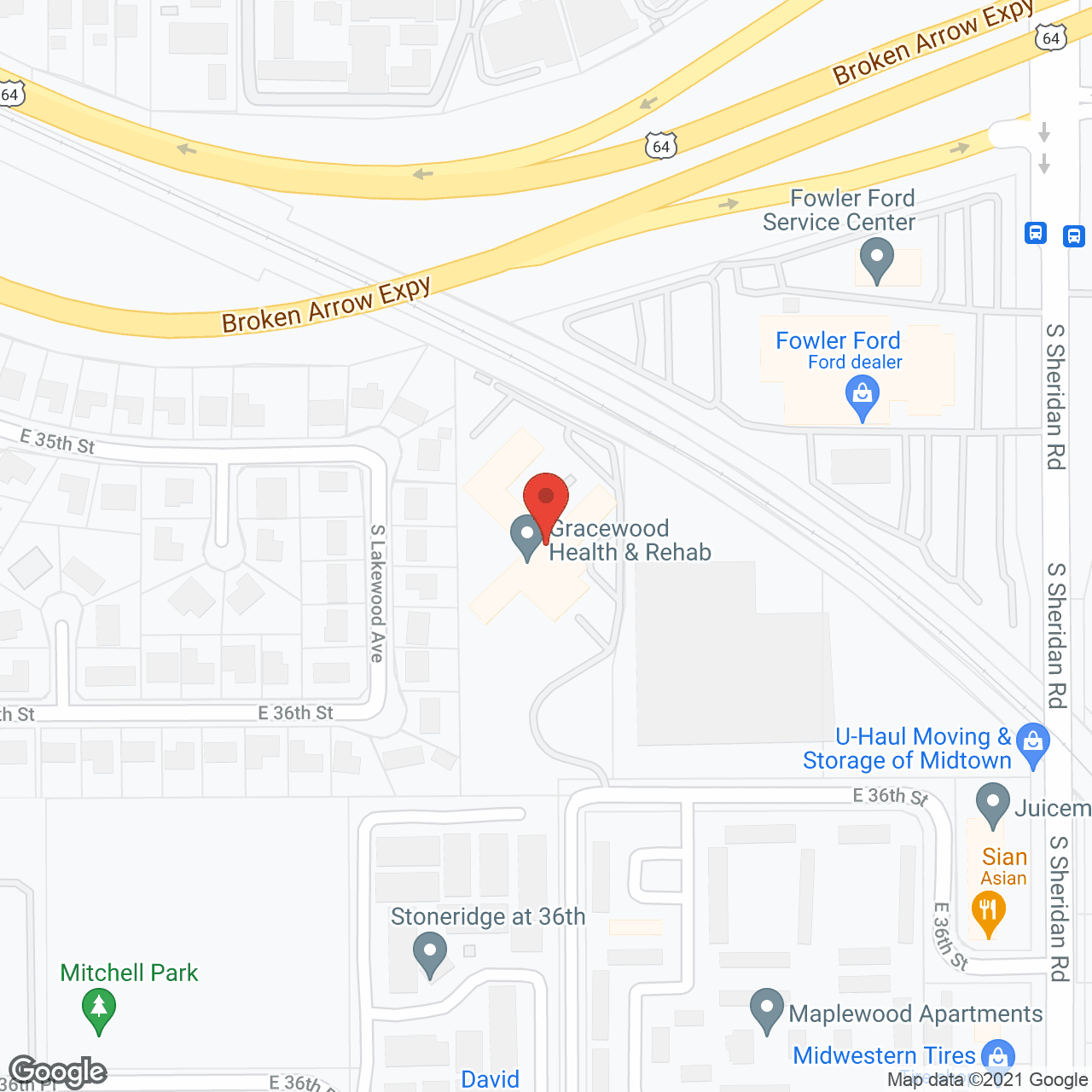 Tulsa Christian Care Ctr in google map