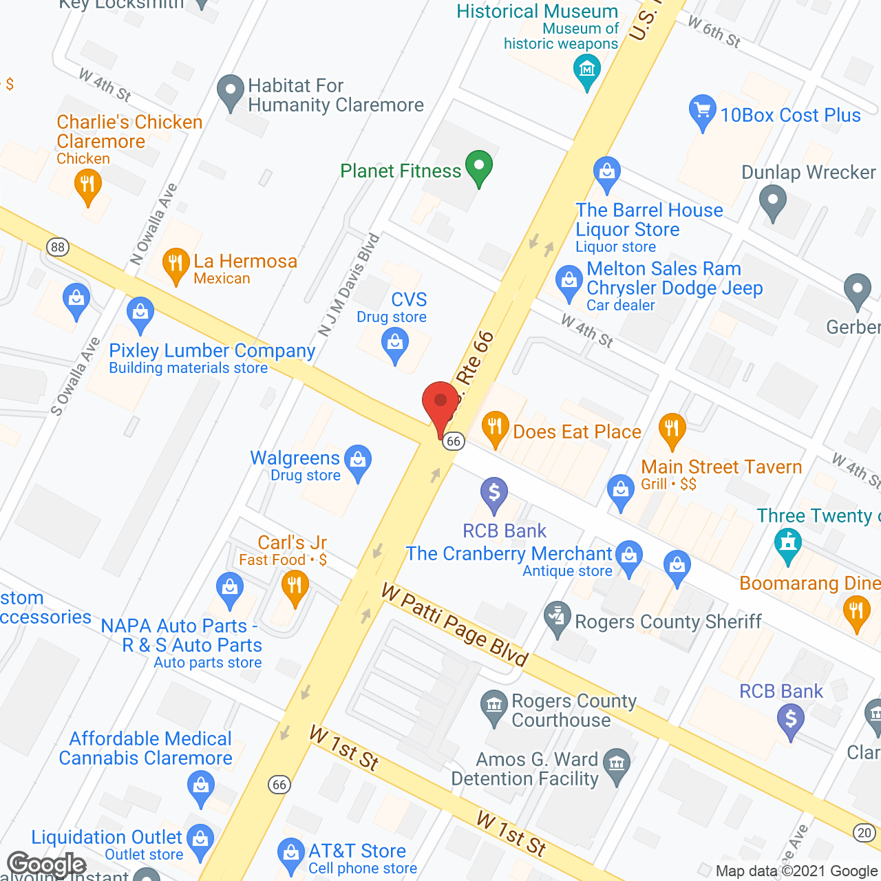 Veteran Center in google map